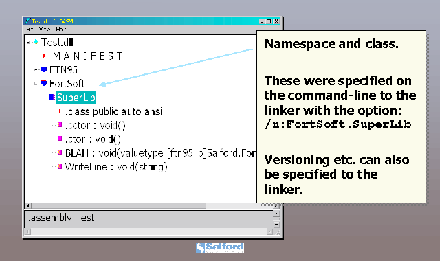 Namespace and class