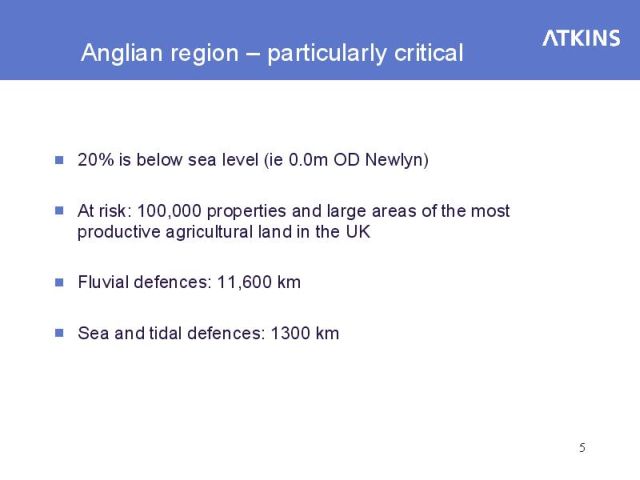 Anglian region - particularly critical